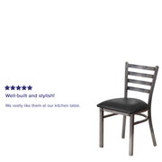 Clear Ladder Chair-Black Seat