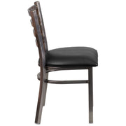 Clear Ladder Chair-Black Seat