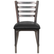 Clear Ladder Chair-Black Seat