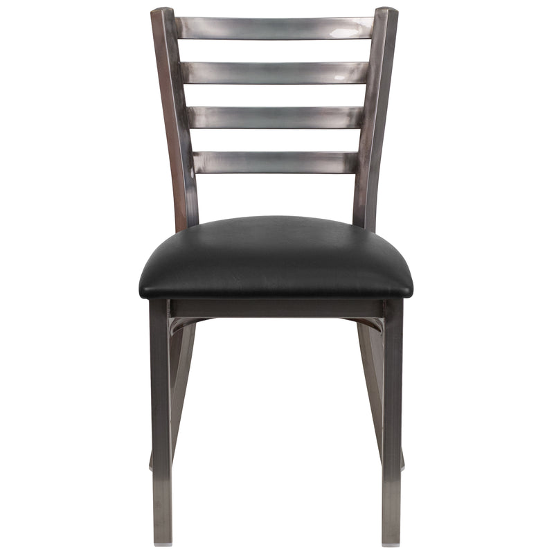 Clear Ladder Chair-Black Seat