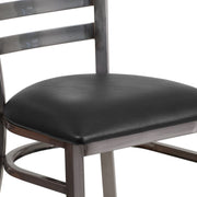 Clear Ladder Chair-Black Seat