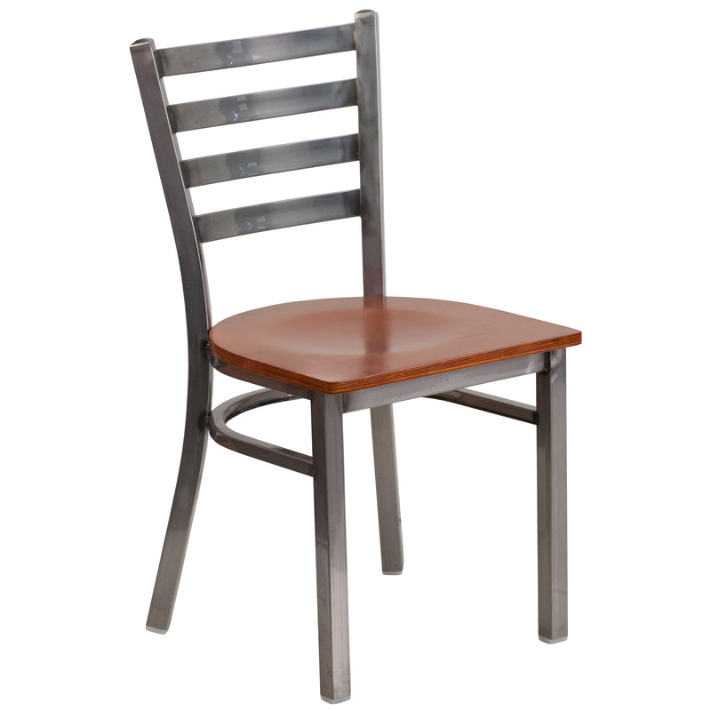 Clear Ladder Chair-Cherry Seat