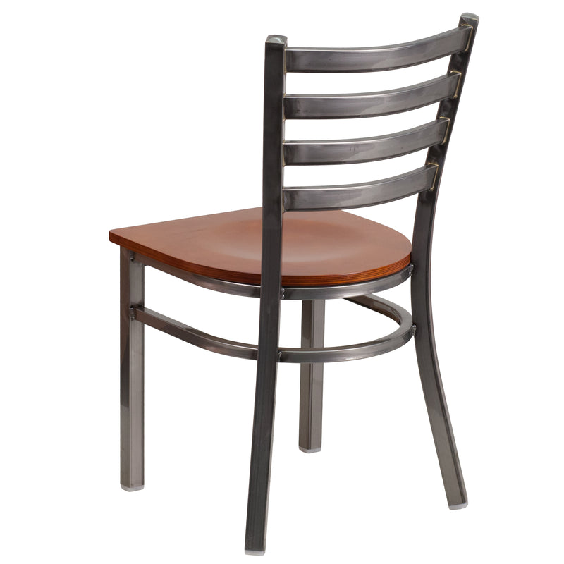 Clear Ladder Chair-Cherry Seat