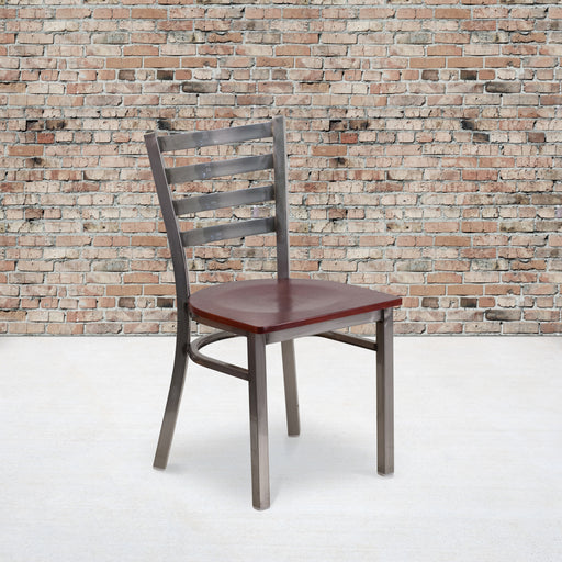 Clear Ladder Chair-Mah Seat
