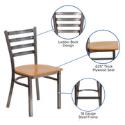 Clear Ladder Chair-Nat Seat