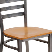 Clear Ladder Chair-Nat Seat