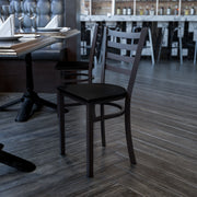 Black Ladder Chair-Mah Seat