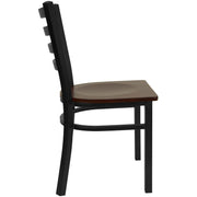 Black Ladder Chair-Mah Seat