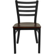 Black Ladder Chair-Mah Seat