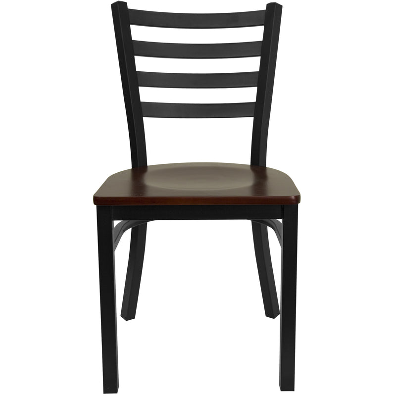 Black Ladder Chair-Mah Seat