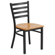 Black Ladder Chair-Nat Seat