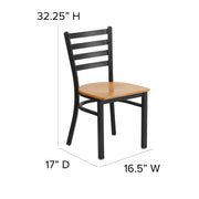 Black Ladder Chair-Nat Seat