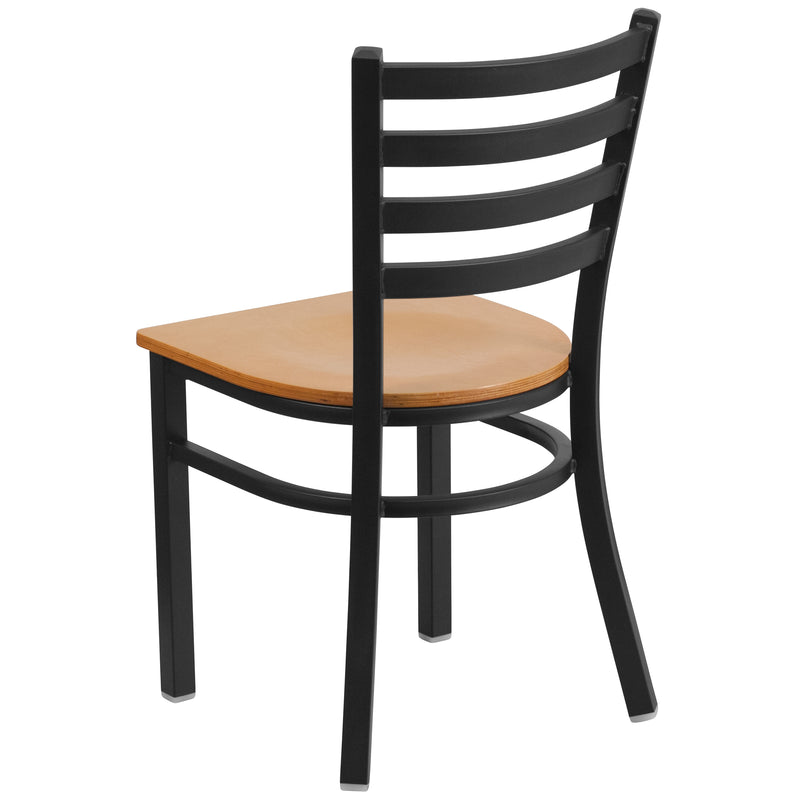 Black Ladder Chair-Nat Seat