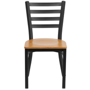 Black Ladder Chair-Nat Seat