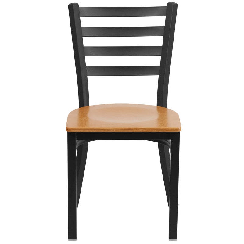 Black Ladder Chair-Nat Seat