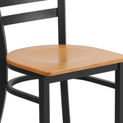Black Ladder Chair-Nat Seat