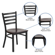Black Ladder Chair-Wal Seat