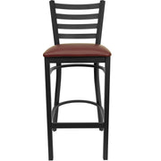 Black Ladder Stool-Burg Seat