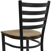 Black Ladder Stool-Mah Seat