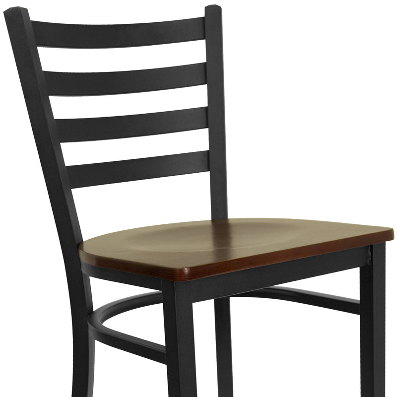 Black Ladder Stool-Mah Seat