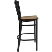 Black Ladder Stool-Mah Seat