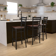 Black Ladder Stool-Mah Seat