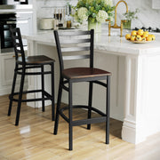 Black Ladder Stool-Mah Seat