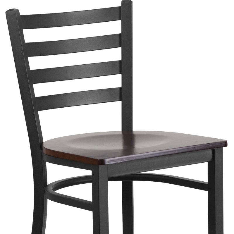 Black Ladder Stool-Wal Seat