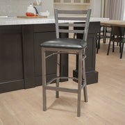 Clear Ladder Stool-Black Seat