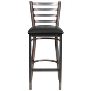 Clear Ladder Stool-Black Seat