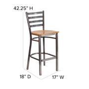 Clear Ladder Stool-Nat Seat
