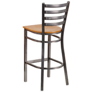 Clear Ladder Stool-Nat Seat