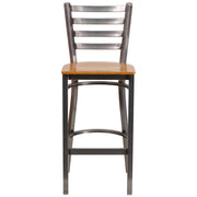 Clear Ladder Stool-Nat Seat
