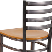 Clear Ladder Stool-Nat Seat