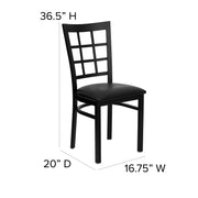 Black Window Chair-Black Seat
