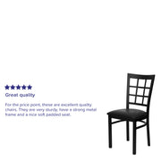 Black Window Chair-Black Seat