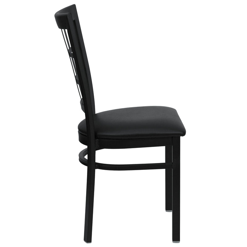 Black Window Chair-Black Seat