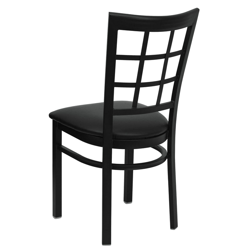 Black Window Chair-Black Seat