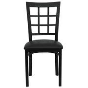 Black Window Chair-Black Seat