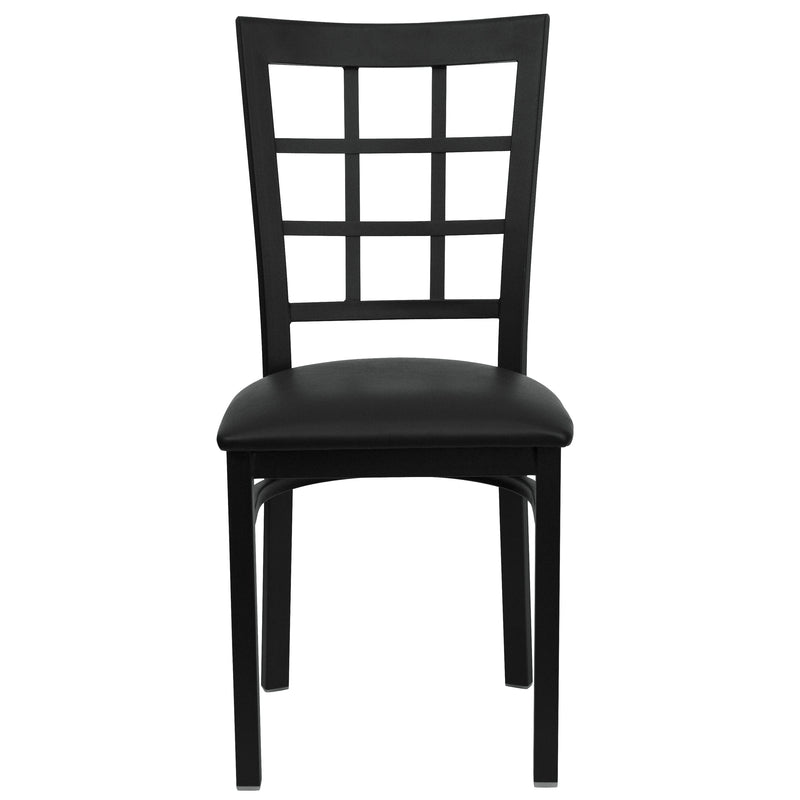 Black Window Chair-Black Seat