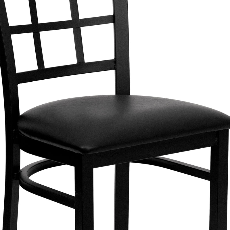 Black Window Chair-Black Seat