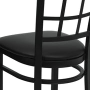 Black Window Chair-Black Seat