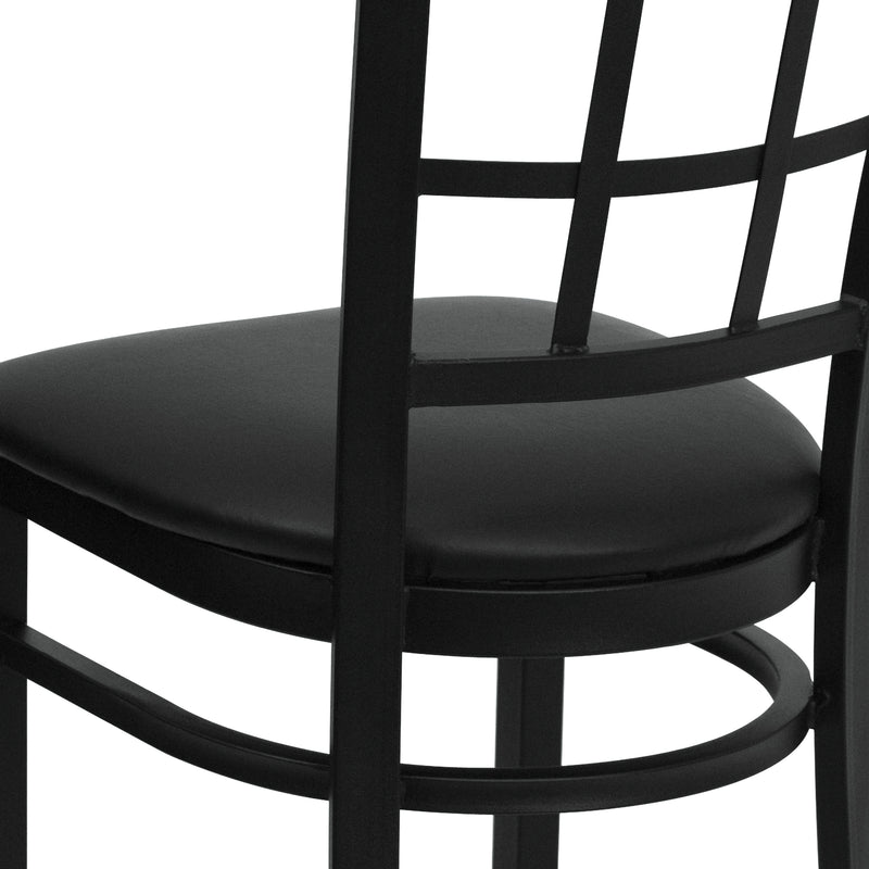 Black Window Chair-Black Seat