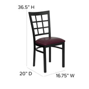 Black Window Chair-Burg Seat