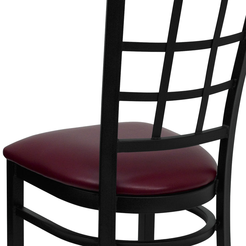 Black Window Chair-Burg Seat