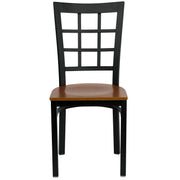 Black Window Chair-Cherry Seat