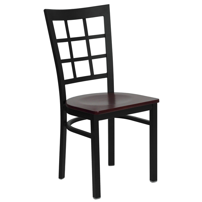Black Window Chair-Mah Seat
