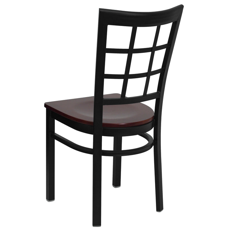 Black Window Chair-Mah Seat