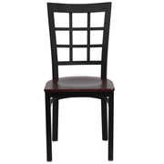Black Window Chair-Mah Seat