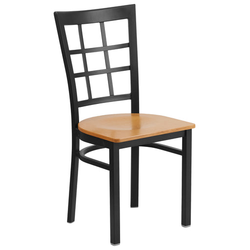 Black Window Chair-Nat Seat